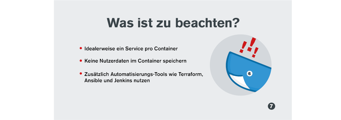 Infografik: Was ist beim Einsatz von Containern zu beachten?